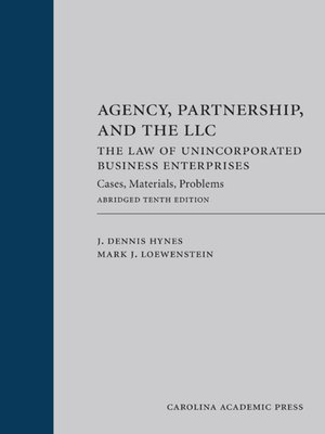 cover image of Agency, Partnership, and the LLC